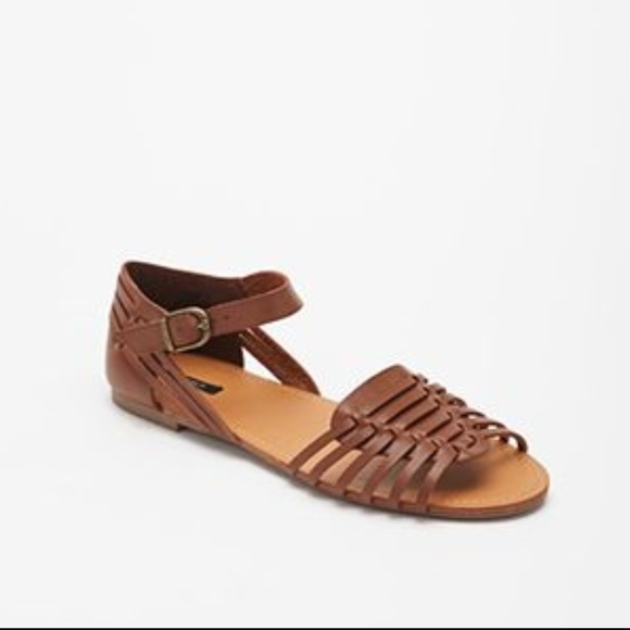 faux leather huarache sandals